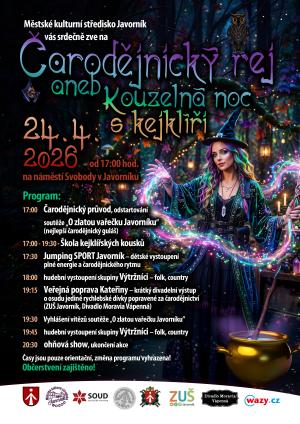 čarodějnický průvod na náměstí